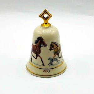 Lenox 1993 Jingle Bells Musical Horse and Sleigh Christmas Bell 4"H x 2 3/4"W